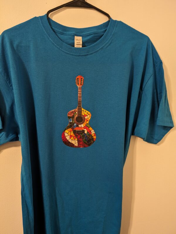 Stained Glass Guitar t shirt