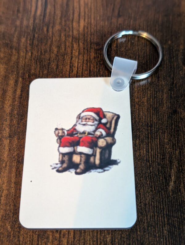 Resting Santa Custom Key Chain