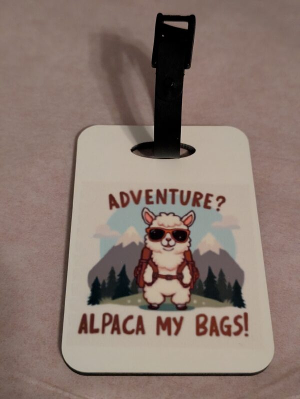 Adventure Alpaca My Bags Luggage Tag Customized