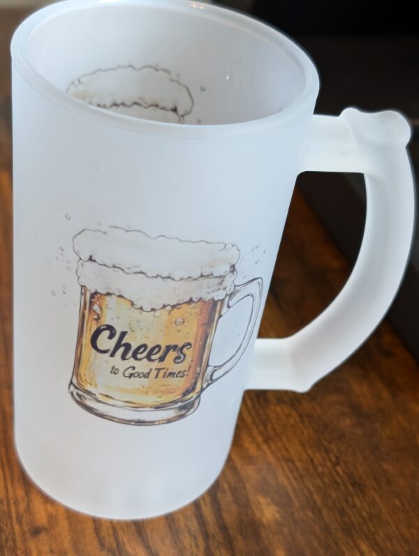 Cheers To Good Times Frosted Beer Mug 20 oz
