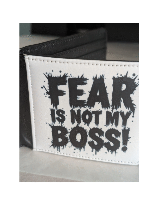 Fear Is Not My Boss Mens Wallet Black