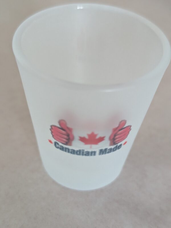 Canadian Made Frosted Shot Glass 1.5 oz