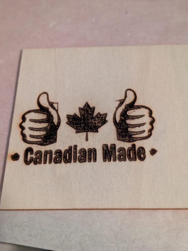 Canadian Made  Custom Laser Engraved Wooden Coaster