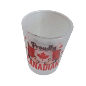 Proudly Canadian Frosted Shot Glass 1.5 oz