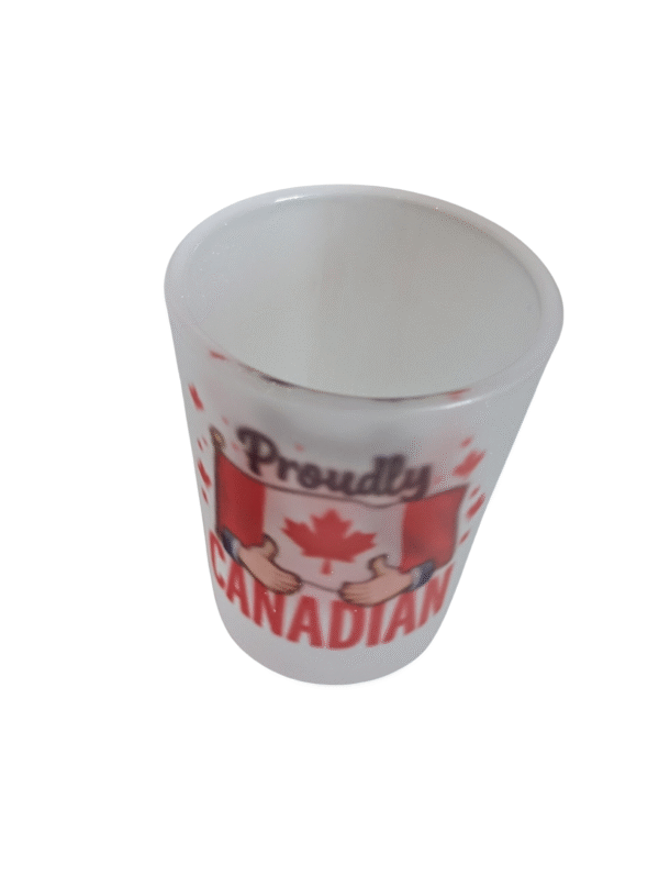 Proudly Canadian Frosted Shot Glass 1.5 oz