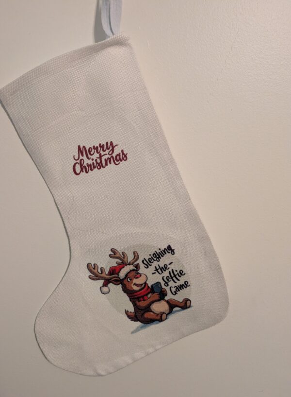 Sleighing The Selfie Game Christmas Stocking