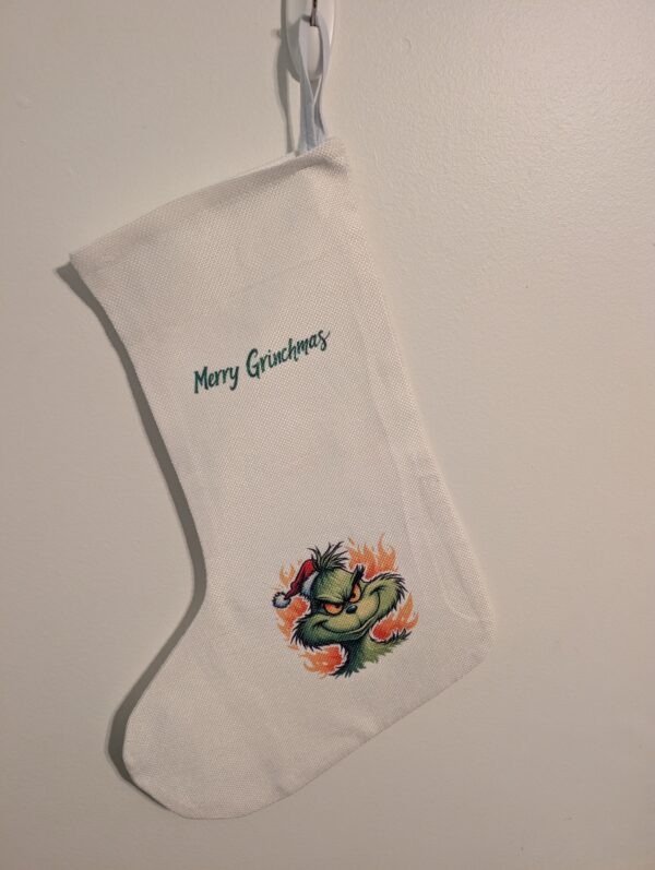 Fiery Grinch Christmas Stocking
