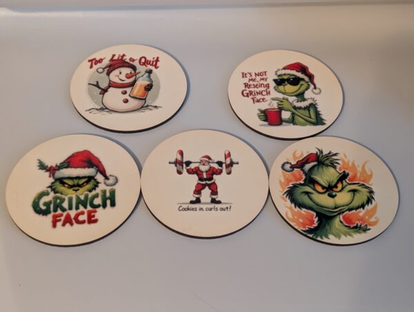 Custom Christmas Ceramic Coasters