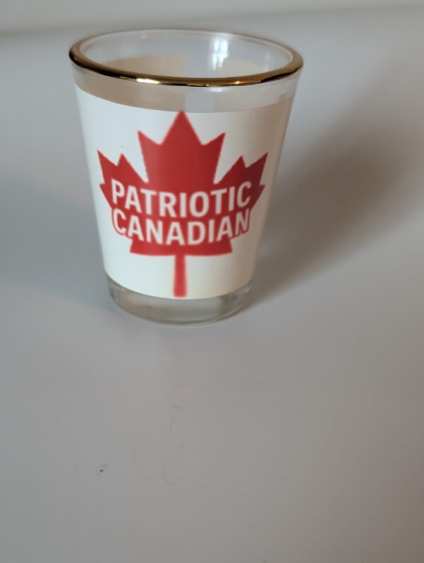 Patriotic Canadian  Shot Glass 1.5 oz
