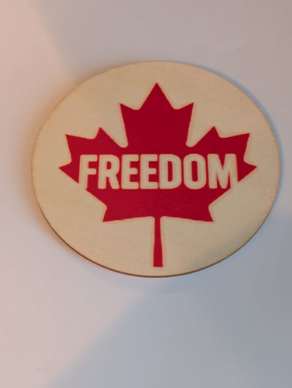 Canada Freedom  Custom Wooden Coaster