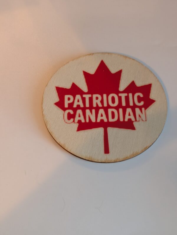 Patriotic Canadian  Custom Wooden Coaster