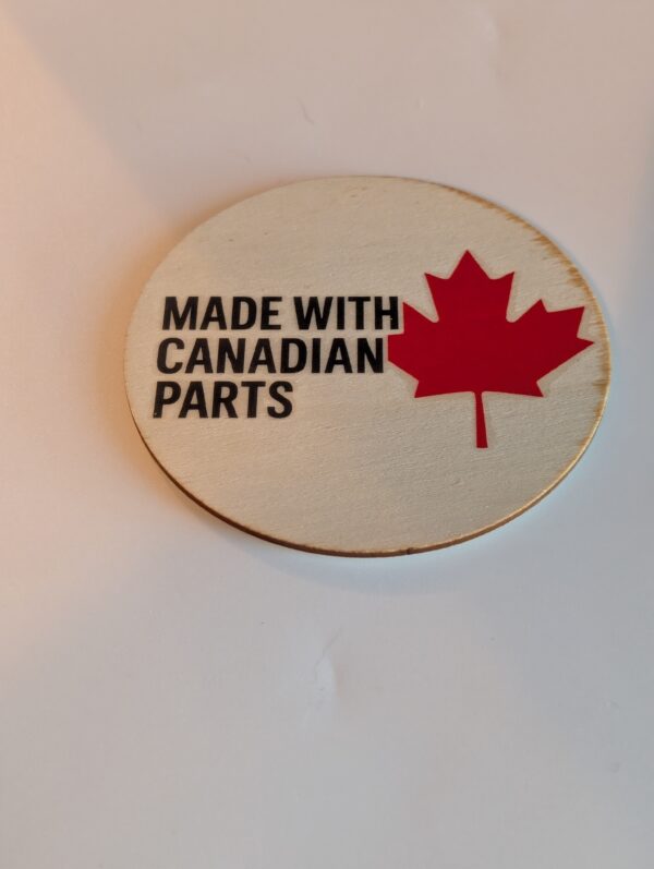 Made With Canadian Parts  Custom Wooden Coaster
