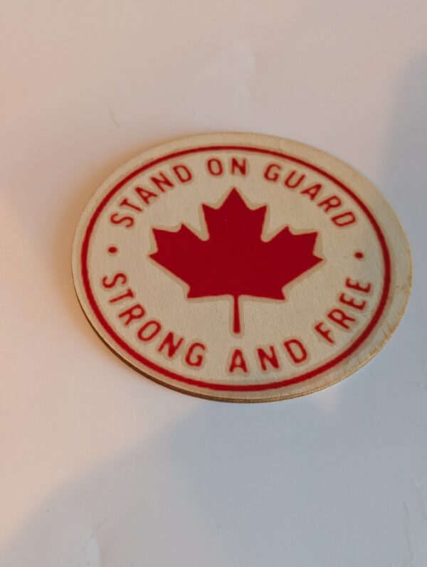 Stand On Guard Strong And Free  Custom Wooden Coaster