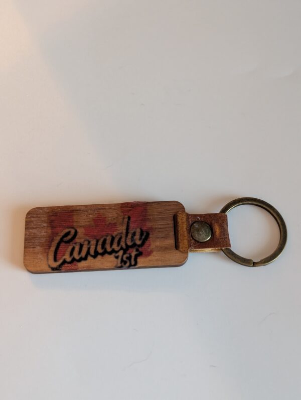 Canada 1st  Wooden Keychain