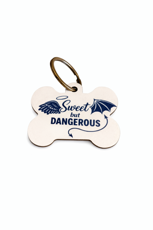 Sweet But Dangerous  Dog Collar Tag