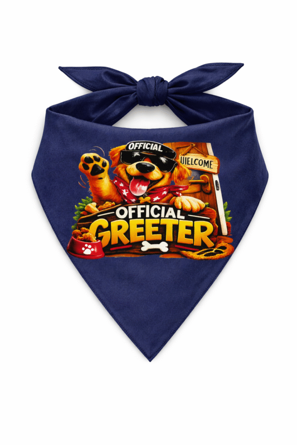 Official Greeter  Dog Bandanna