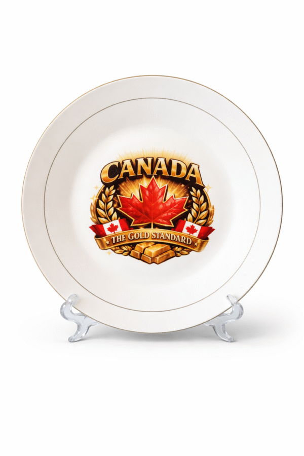 Canada The Gold Standard   Gold Rim  Ceramic Plate