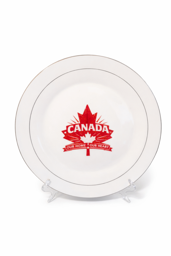 Canada Our Home Our Heart  Gold Rim  Ceramic Plate