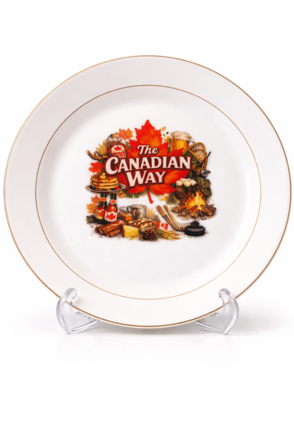 The Canadian Way  Gold Rim  Ceramic Plate