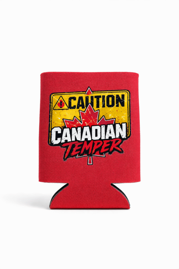 Caution Canadian Temper Koozie