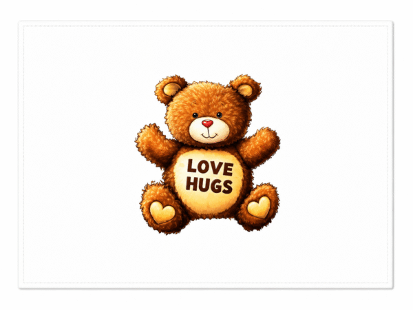 Love Hugs Teddy Bear  Kids Placemat