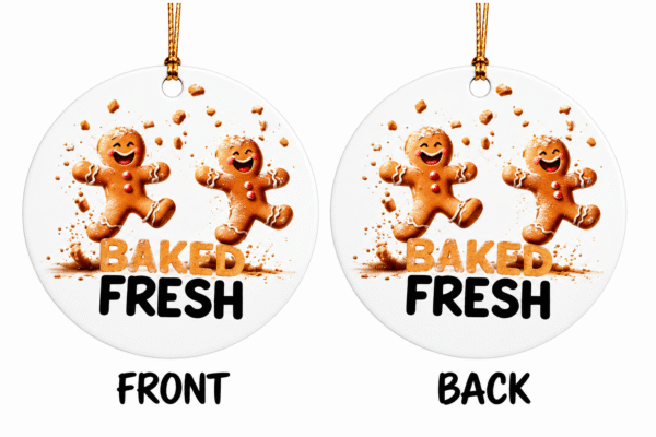 Baked Fresh Gingerbread  Christmas  Ornament